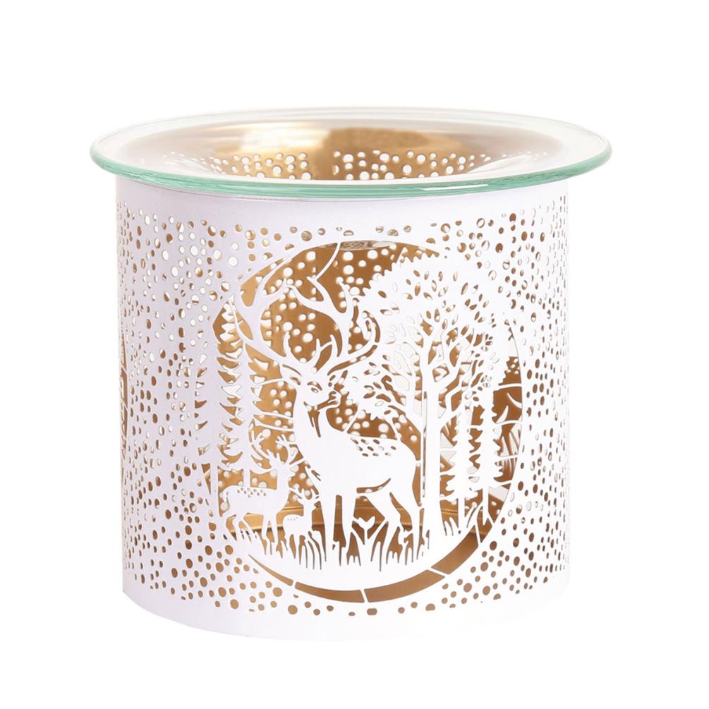 Aroma White & Gold Deer Family Jar Sleeve & Wax Melt Warmer Extra Image 1